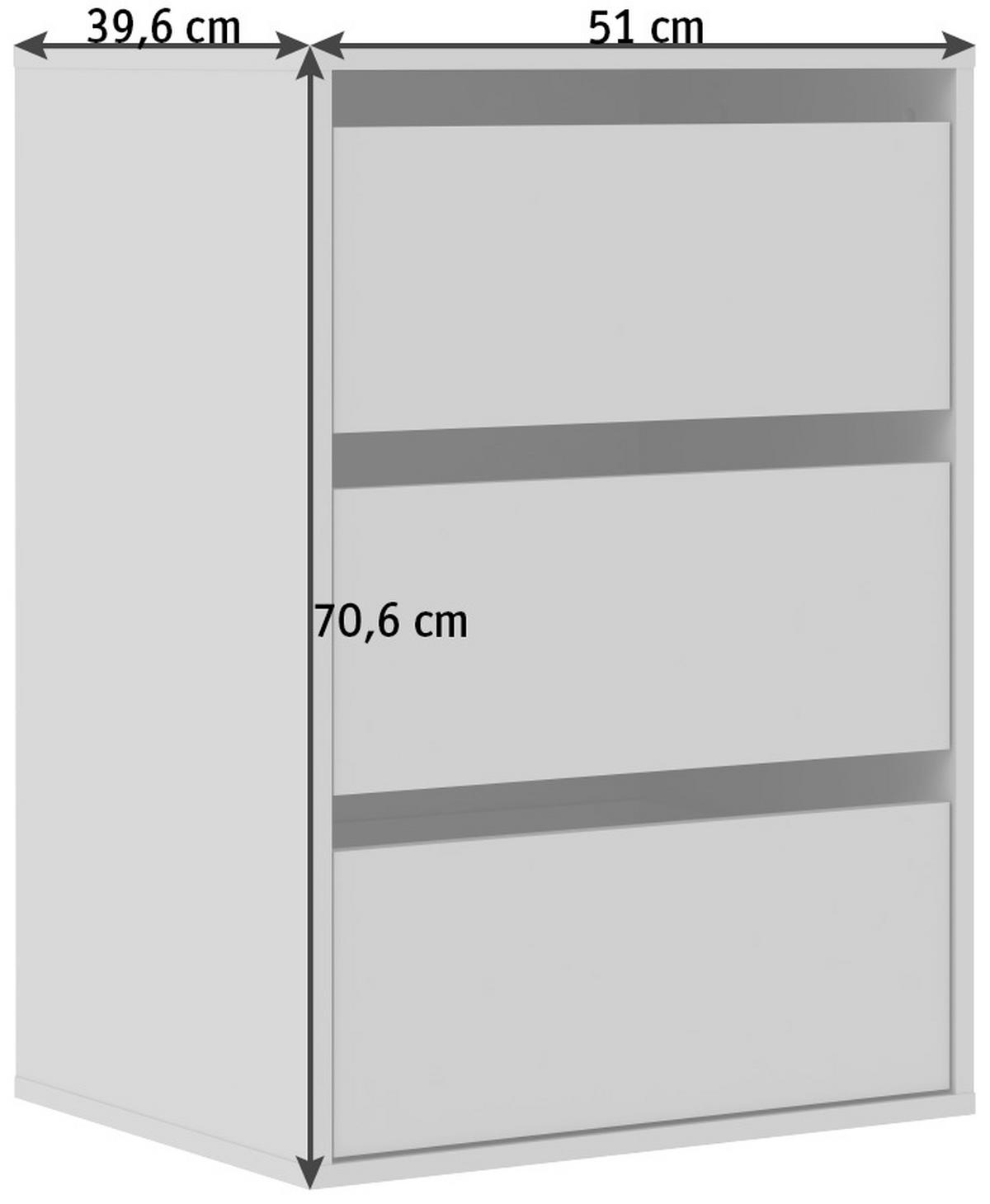 SCHUBKASTENEINSATZ 51/70,6/39,60 cm   - Grau, Design, Holzwerkstoff (51/70,6/39,60cm) - Carryhome
