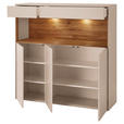 HIGHBOARD Sandfarben, Wildeiche  135/133/39 cm  - Sandfarben/Wildeiche, Design, Holz/Holzwerkstoff (135/133/39cm) - Dieter Knoll