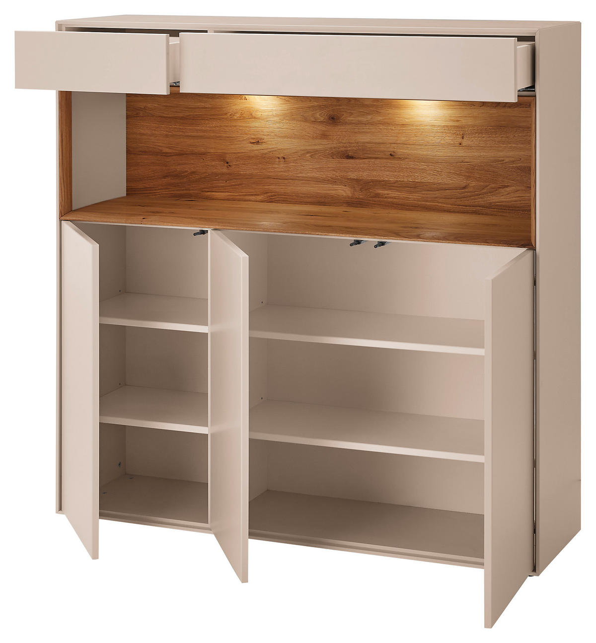 HIGHBOARD Sandfarben, Wildeiche  135/133/39 cm  - Sandfarben/Wildeiche, Design, Holz/Holzwerkstoff (135/133/39cm) - Dieter Knoll