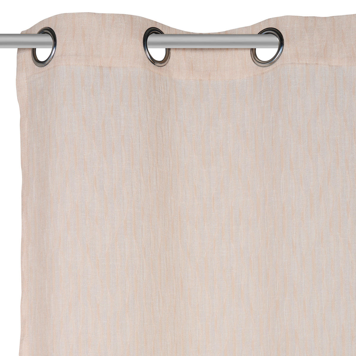 ZAVESA Z OBROČKI  pol prosojno   140/280 cm  - bež, Trendi, tekstil (140/280cm) - Esposa