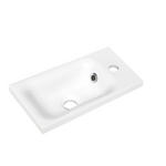 WASCHBECKEN 40/2,5/22 cm  - Weiß, KONVENTIONELL, Stein (40/2,5/22cm) - Xora