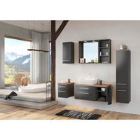 BADEZIMMER  in 90 cm  - Graphitfarben/Weiß, KONVENTIONELL, Keramik/Holzwerkstoff (90cm)