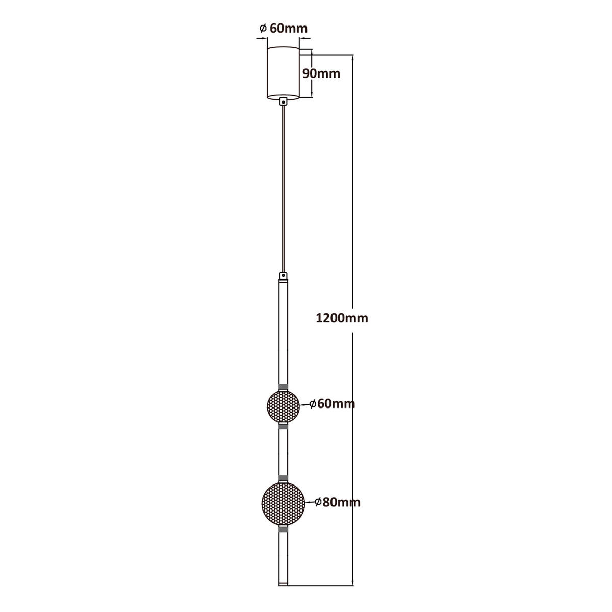 LED-HÄNGELEUCHTE 8/8/120 cm    - Goldfarben, Konventionell, Metall (8/8/120cm)