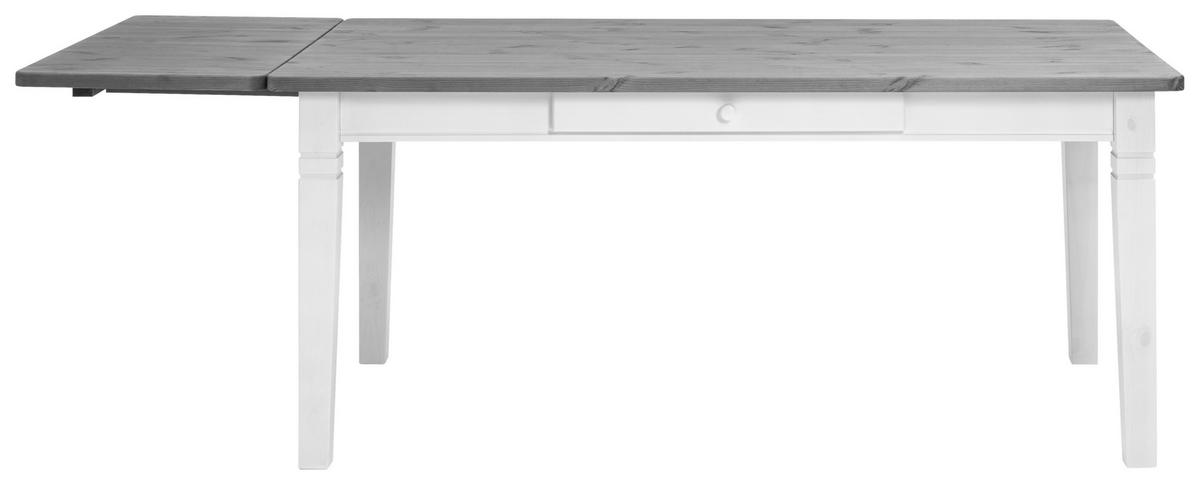 ESSTISCH in Holz 180/90/78 cm  - Weiß/Grau, ROMANTIK / LANDHAUS, Holz (180/90/78cm) - Boxxx