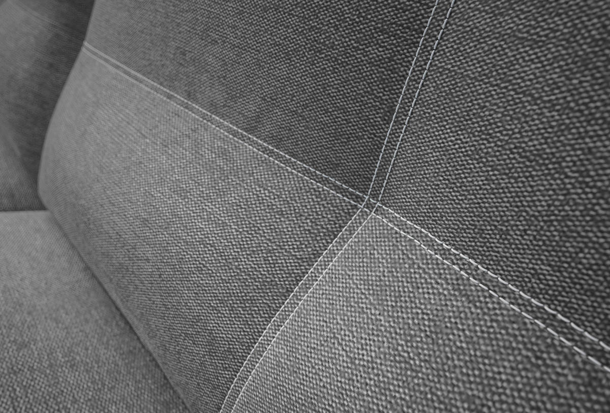 SCHLAFSOFA  mit Schlafen auf Sitzhöhe, Rücken echt Struktur Dunkelgrau  - Dunkelgrau/Schwarz, Design, Textil/Metall (197/94/96cm) - MID.YOU