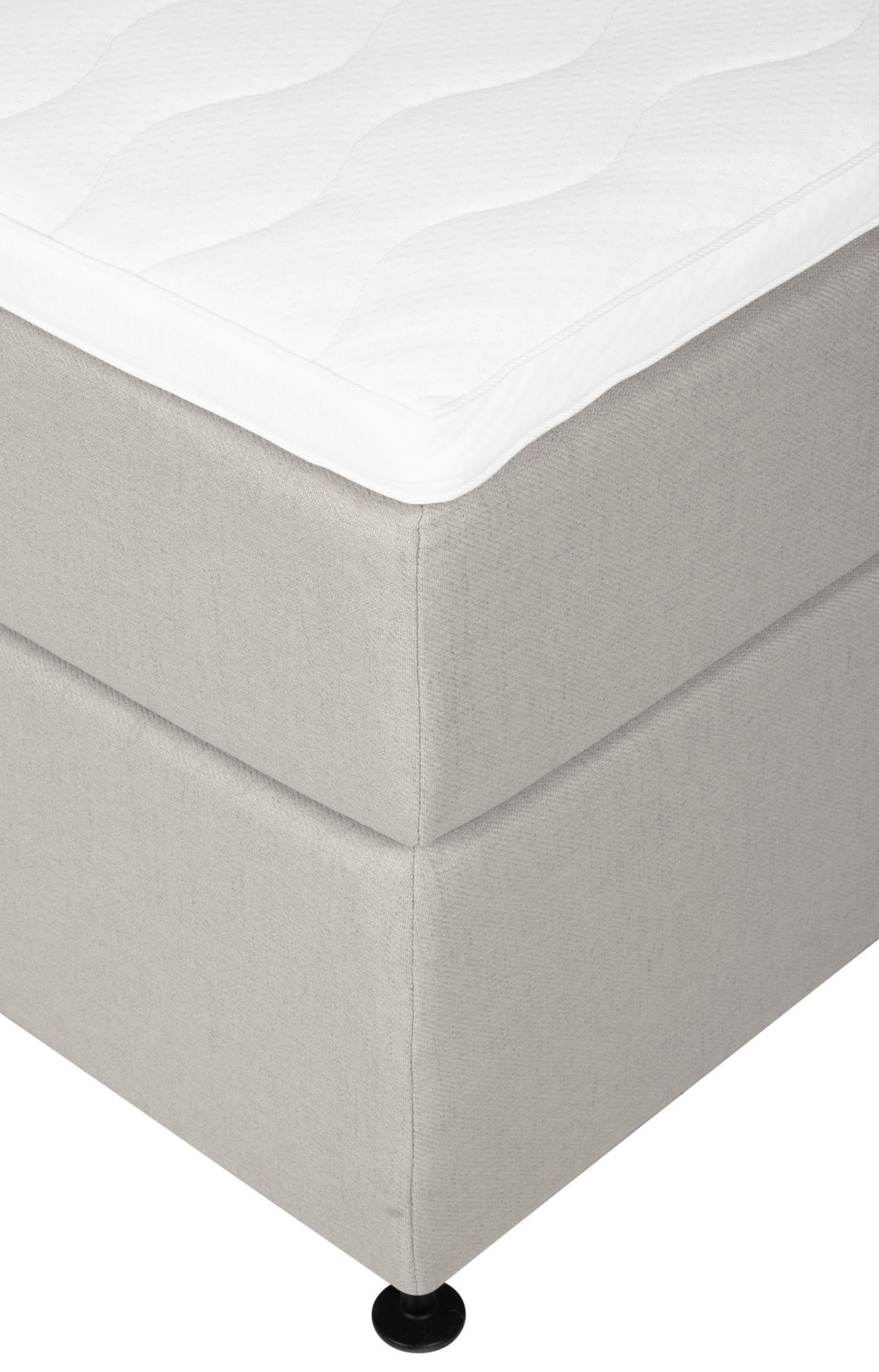 BOXSPRINGBETT 180/200 cm  in Beige  - Beige/Schwarz, Modern, Textil (180/200cm) - MID.YOU