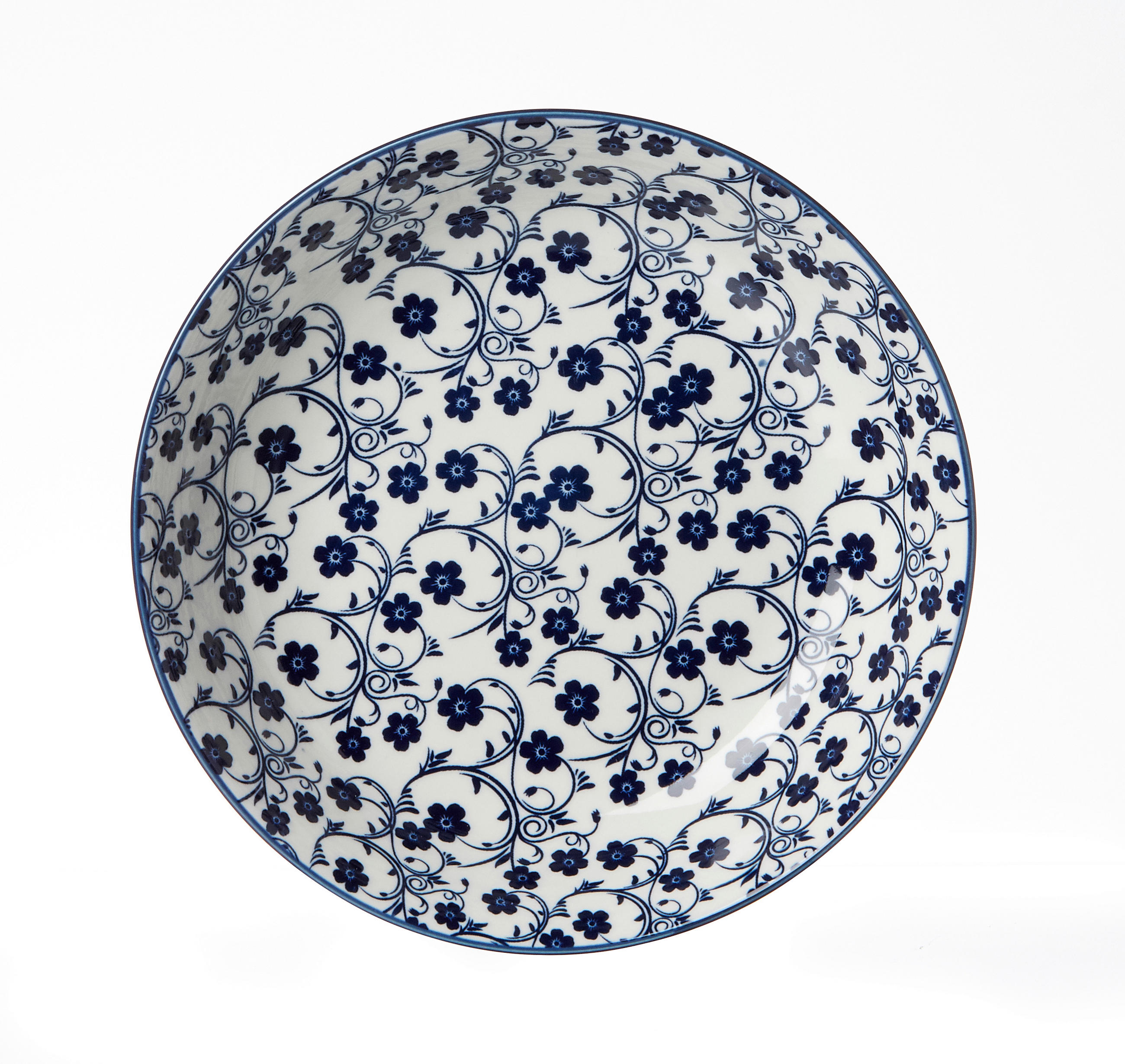 Farfurie Adâncă 20,5 cm  - albastru/alb, Basics, ceramică (20,5cm) - Ritzenhoff Breker