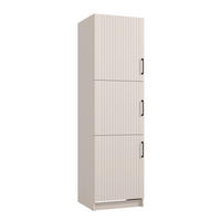 EDÉNYTÁROLÓ SZEKRÉNY - ezüsttölgy, Basics, faalapú anyag (60/217/58cm) - Carryhome
