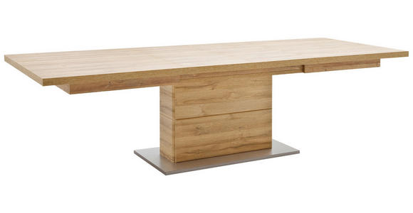 ESSTISCH in Holzwerkstoff 180(280)/100/78 cm - Eichefarben/Silberfarben, KONVENTIONELL, Holzwerkstoff (180(280)/100/78cm) - Cantus
