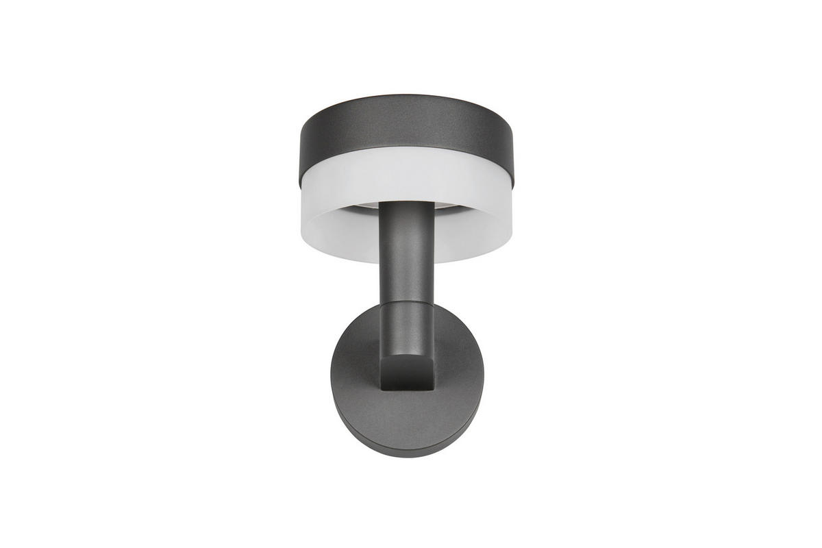 AUßENWANDLEUCHTE 16,5/22/22,5 cm   - Anthrazit/Weiß, Design, Kunststoff/Metall (16,5/22/22,5cm)