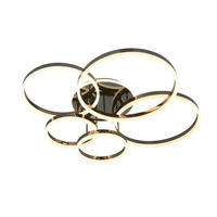 LED-DECKENLEUCHTE 104.50/85.50/21 cm   - Schwarzchrom, Design, Kunststoff/Metall (104.50/85.50/21cm)