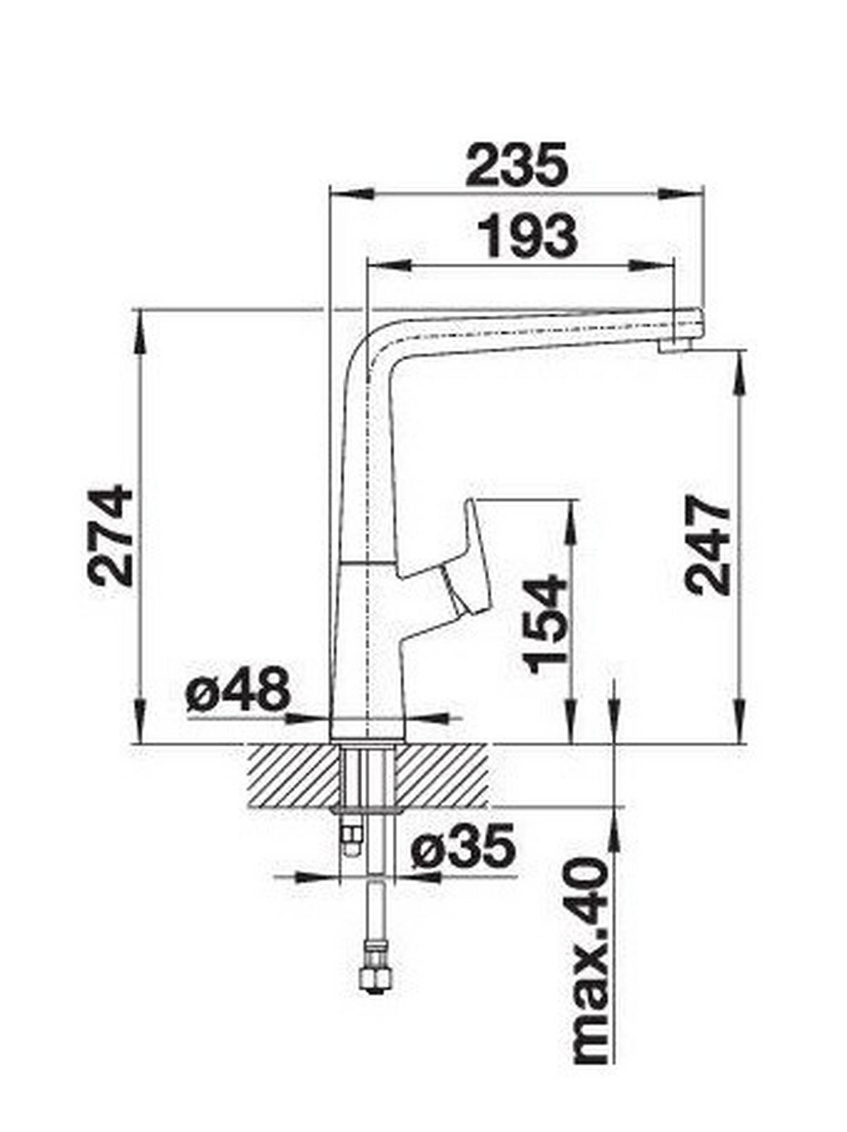 KÜCHENARMATUR 521267  - Chromfarben, Basics, Metall (10,1/27,3/23,4cm) - Blanco