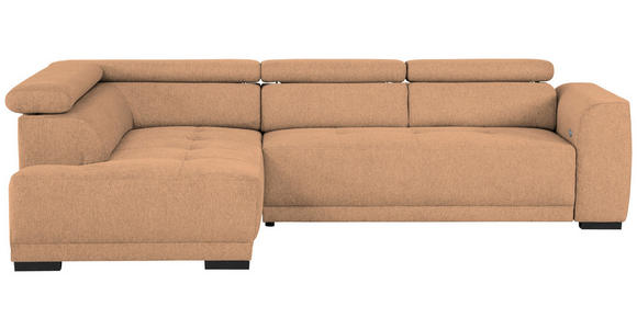 ECKSOFA Rostfarben Struktur - Rostfarben/Schwarz, Design, Kunststoff/Textil (205/284cm) - Xora