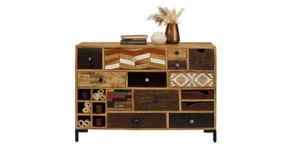 KOMMODE in 115/80/35 cm - Multicolor/Schwarz, LIFESTYLE, Keramik/Holz (115/80/35cm) - Landscape