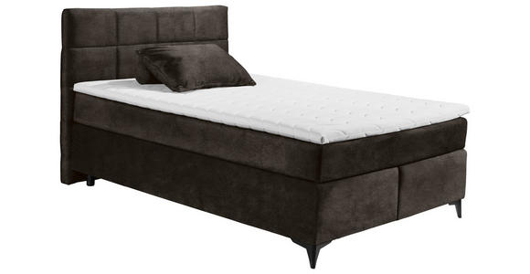 BOXSPRINGBETT 140/200 cm in Dunkelbraun - Dunkelbraun/Schwarz, Design, Holzwerkstoff/Kunststoff (140/200cm) - Xora