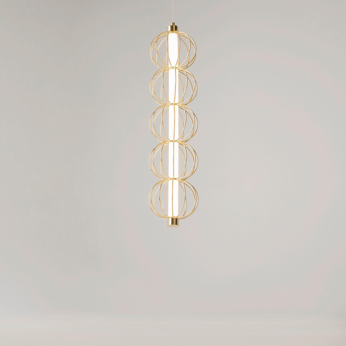 PENDELLAMPA Golden Cage 13.9/375.8 cm  - guldfärgad, Design, metall (13.9/375.8cm) - MAYTONI