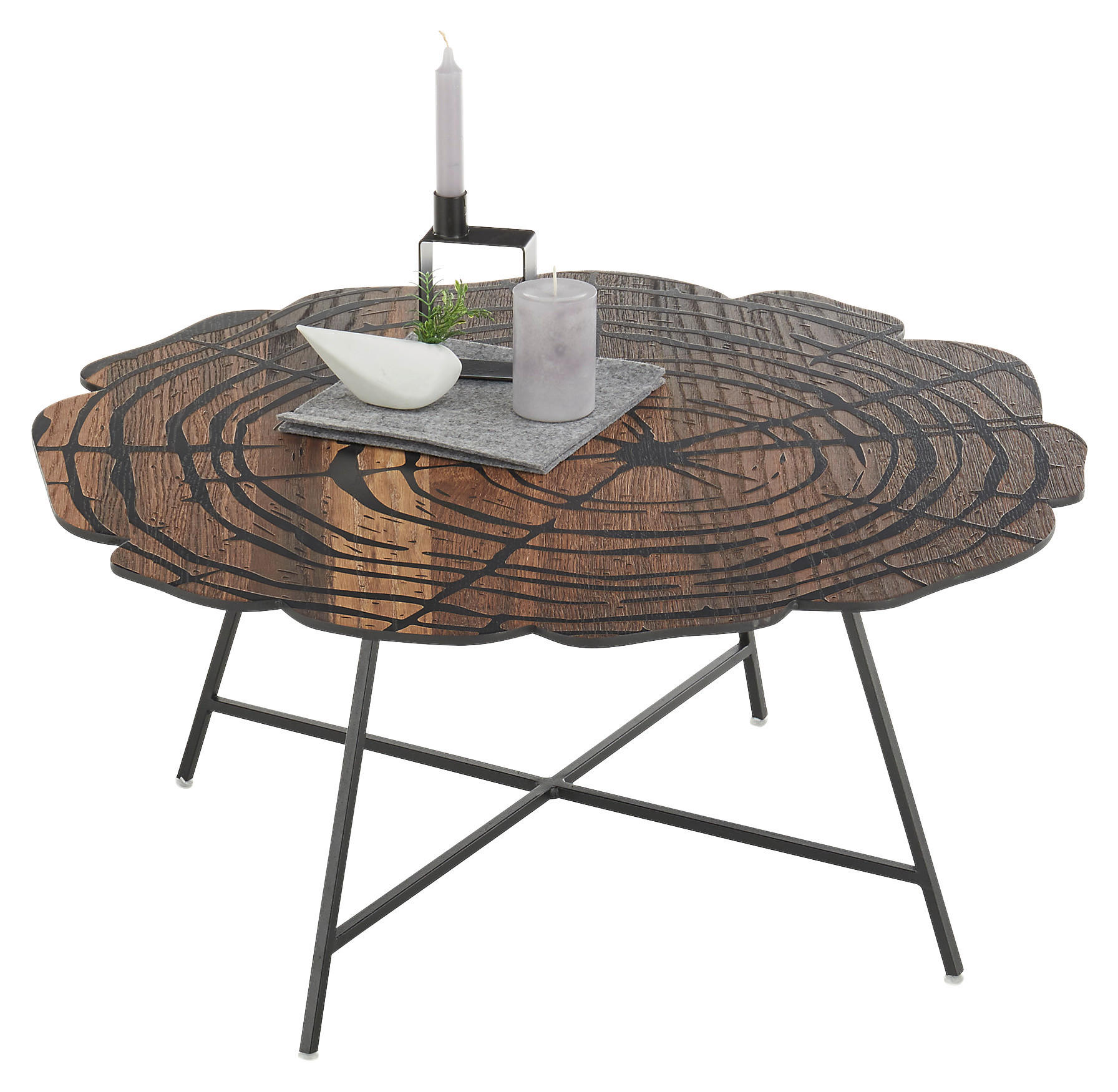 COUCHTISCH in Holzwerkstoff, Metall  - Schwarz, LIFESTYLE, Holzwerkstoff/Metall (70/40cm) - MID.YOU