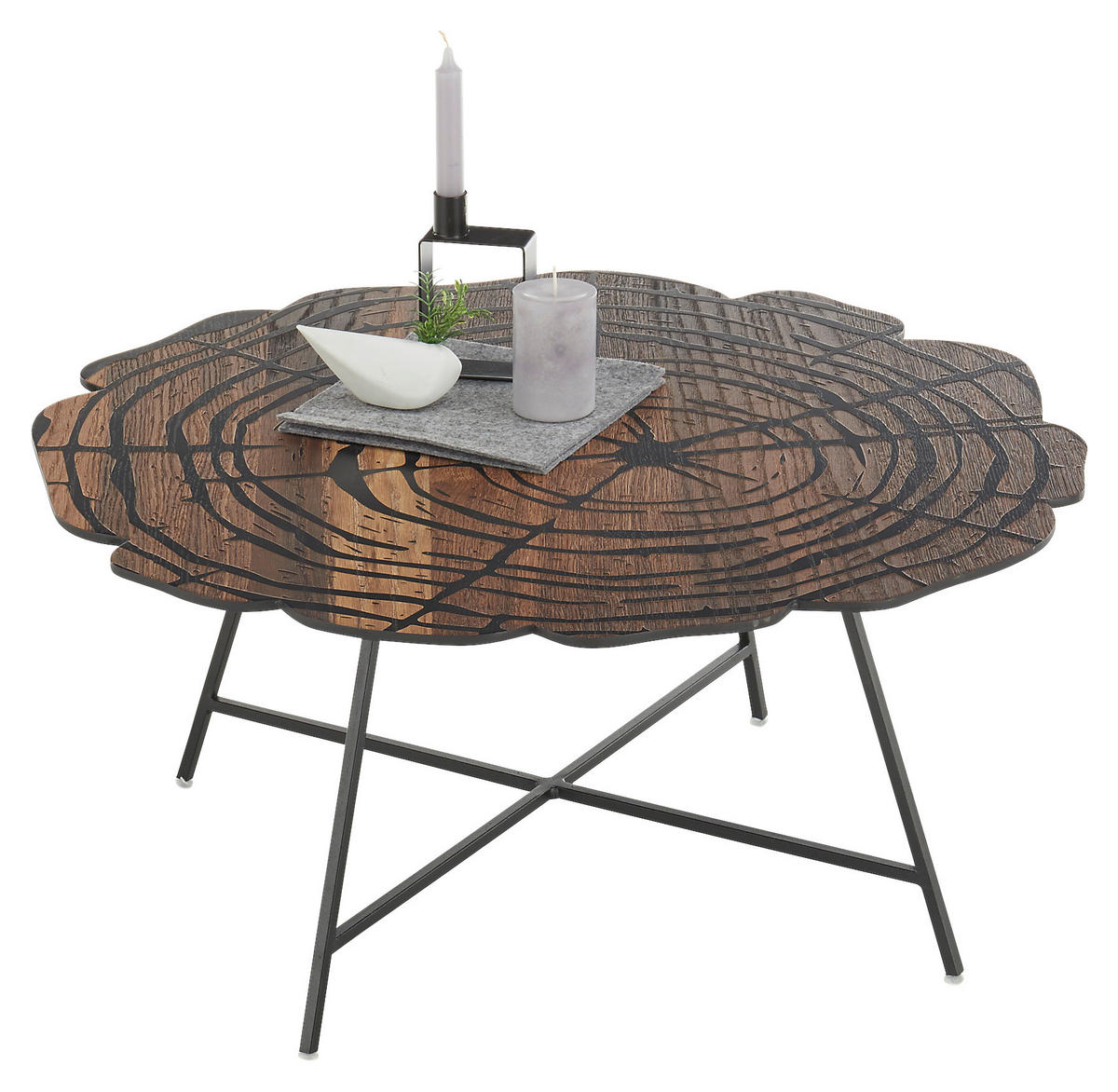 COUCHTISCH in Holzwerkstoff, Metall  - Schwarz, LIFESTYLE, Holzwerkstoff/Metall (70/40cm) - MID.YOU