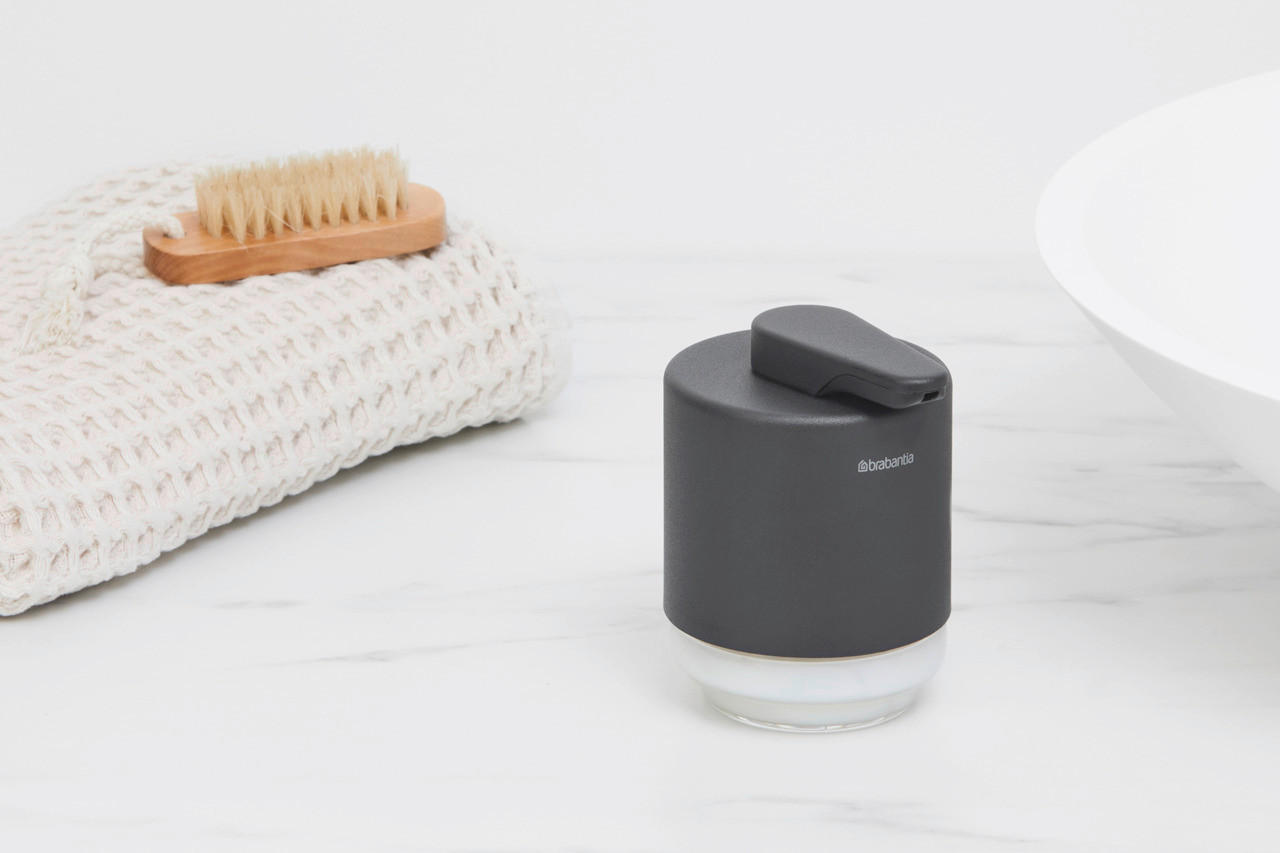 DOZATOR TEKUĆEG SAPUNA siva, prozirno metal, staklo MINDSET - siva/prozirno, Basics, staklo/metal (8/11/9.5cm) - Brabantia