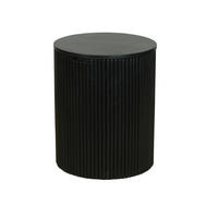 BEISTELLTISCH Mangoholz massiv Schwarz rund  - Schwarz, Design, Holz (40/50/40cm) - MID.YOU