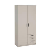 KLEIDERSCHRANK 98,5/200,4/49,8 cm,  in Kaschmir, 2-türig  - Kaschmir/Schwarz, Basics, Holz/Metall (98,5/200,4/49,8cm) - MID.YOU