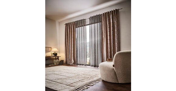 FERTIGVORHANG  blickdicht  140/245 cm   - Taupe/Goldfarben, Design, Textil (140/245cm) - Dieter Knoll