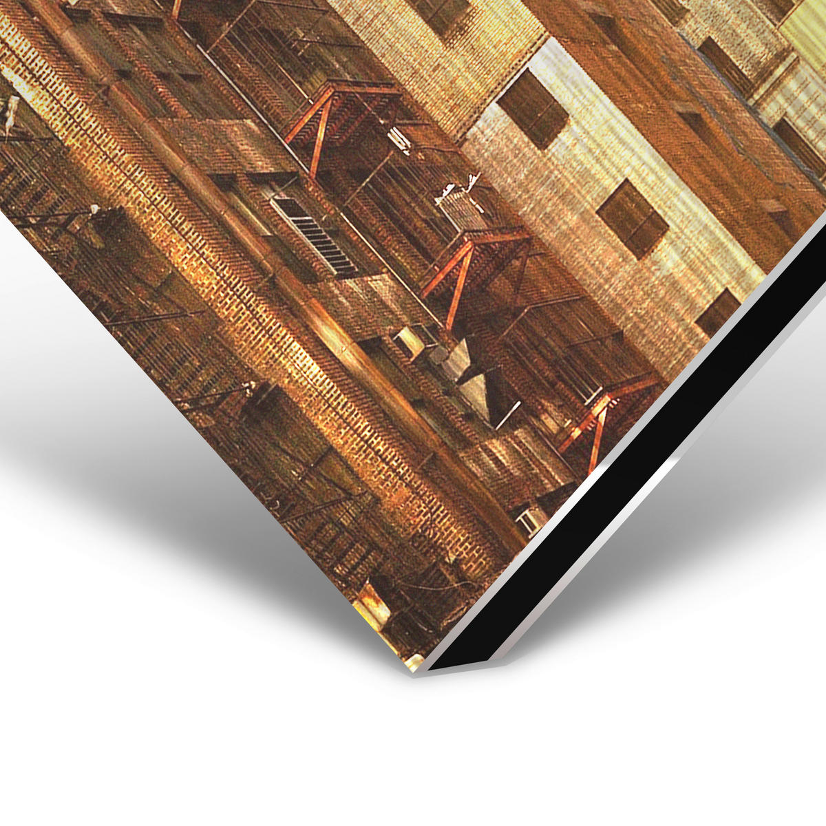ALUMINIUMBILD 148/98 cm  - Hellbraun, Design, Kunststoff/Metall (148/98cm)