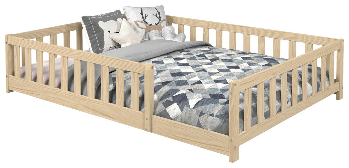 BODENBETT. 140/200 cm  in Naturfarben  - Naturfarben, MODERN, Holz/Holzwerkstoff (140/200cm) - P & B