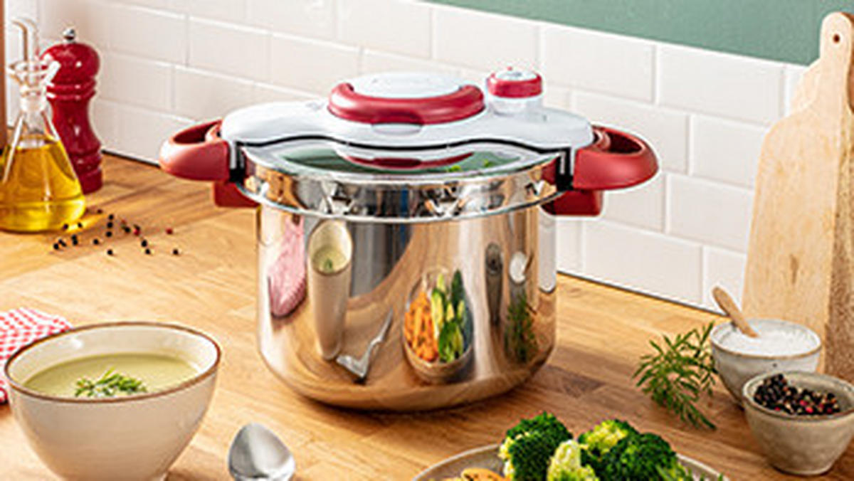 SCHNELLKOCHTOPF CLIPSO MINUT' PERFECT 6 L  - Klar/Edelstahlfarben, Basics, Kunststoff/Metall (28,5/24,6cm) - Tefal