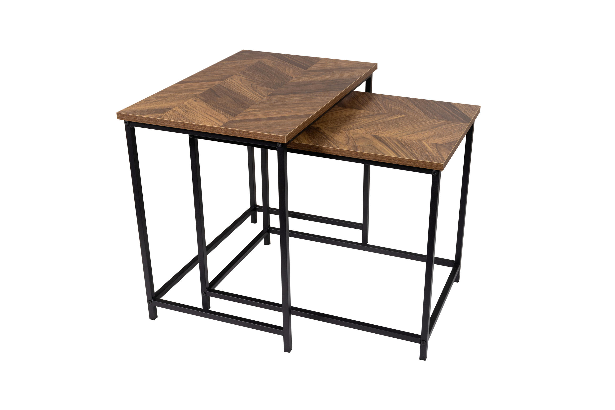 SET KLUB STOLIĆA smeđa, višebojno, crna, bukva kolonijalno smeđa, boje eukaliptusa, bež-smeđa  metal, drvni materijal  - višebojno/smeđa, Design, drvni materijal/metal (60/40/50-54,5cm) - MID.YOU