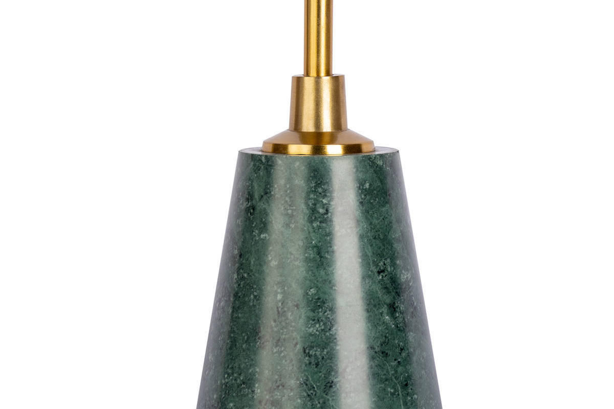KERZENHALTER - Goldfarben/Grün, Trend, Stein/Metall (10/30/10cm) - Kayoom