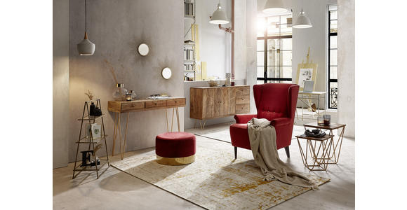 SIDEBOARD in 145/88/43 cm - Goldfarben/Naturfarben, Design, Holz/Metall (145/88/43cm) - Landscape