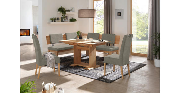 ECKBANK 160/200 cm  in Buchefarben, Greige  - Greige/Buchefarben, Natur, Holz/Textil (160/200cm) - Cantus