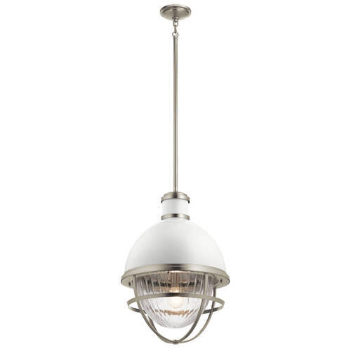 SVJETILJKA VISEĆA  40.8/75.1 cm      Elstead Tollis  - bijela/boje nikla, Design, staklo/metal (40.8/75.1cm) - Elstead Lighting