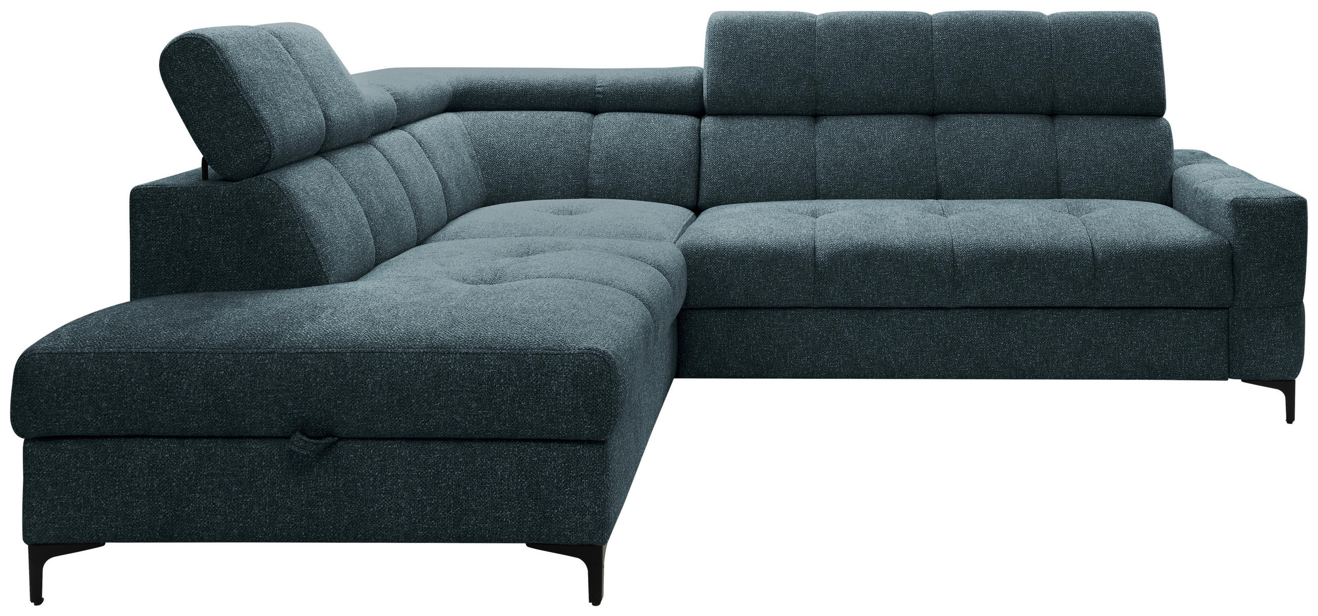 Colțar Extensibil, textil, albastru, 212/254 cm