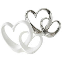 SKULPTUR - vit/silver, keramik (26/7/22cm) - Boltze Home