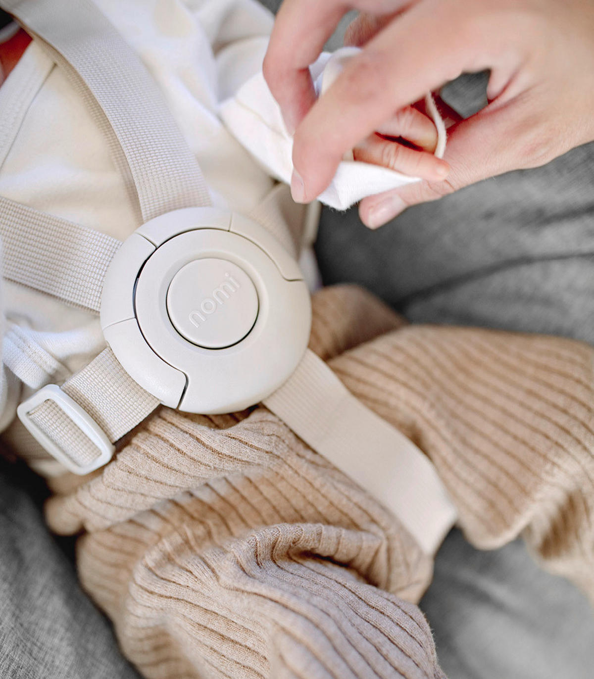 HOCHSTUHLLIEGE  - Grau, Basics, Textil (40/40/65cm) - Stokke