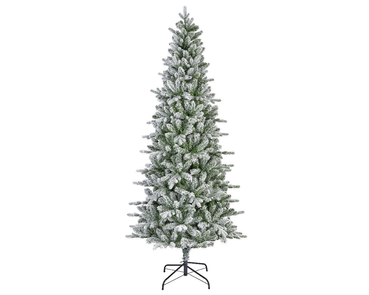 WEIHNACHTSBAUM 210 cm  - Weiß/Grün, Basics, Kunststoff/Metall (103/210cm) - X-Mas