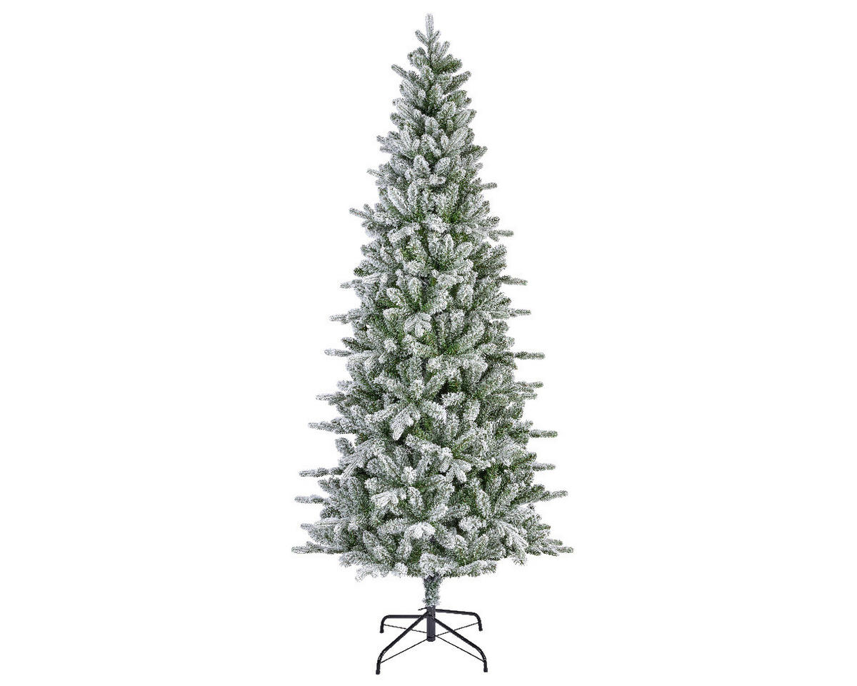 WEIHNACHTSBAUM 210 cm  - Weiß/Grün, Basics, Kunststoff/Metall (103/210cm) - X-Mas