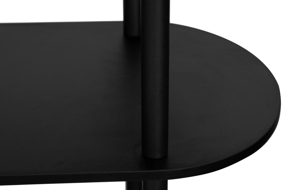 REGAL  90/160/30 cm Schwarz  - Schwarz, MODERN, Holzwerkstoff/Metall (90/160/30cm) - PBJ