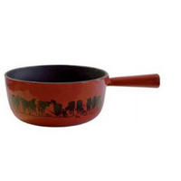 FONDUEPFANNE Heidi Cheese Line: Pat Von N. Funny Cows  - Rot/Schwarz, Basics, Metall (20cm) - Heidi Cheese Line