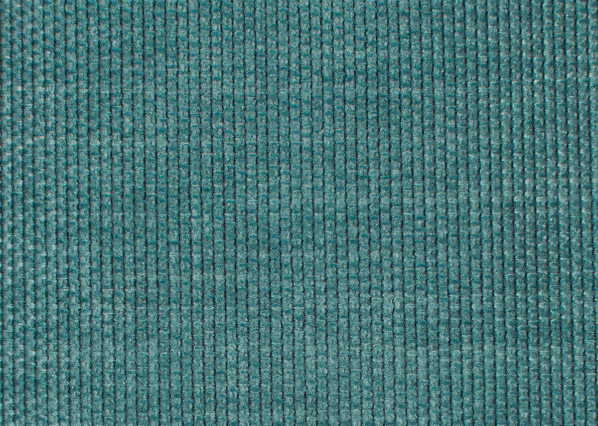 ECKSOFA in Chenille Türkis  - Türkis/Schwarz, Design, Textil/Metall (305/224cm) - Dieter Knoll