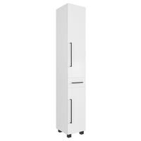 Seitenschrank in Weiss 30/180/35 cm  - Weiss/Schwarz, Konventionell, Holzwerkstoff/Kunststoff (30/180/35cm) - Held