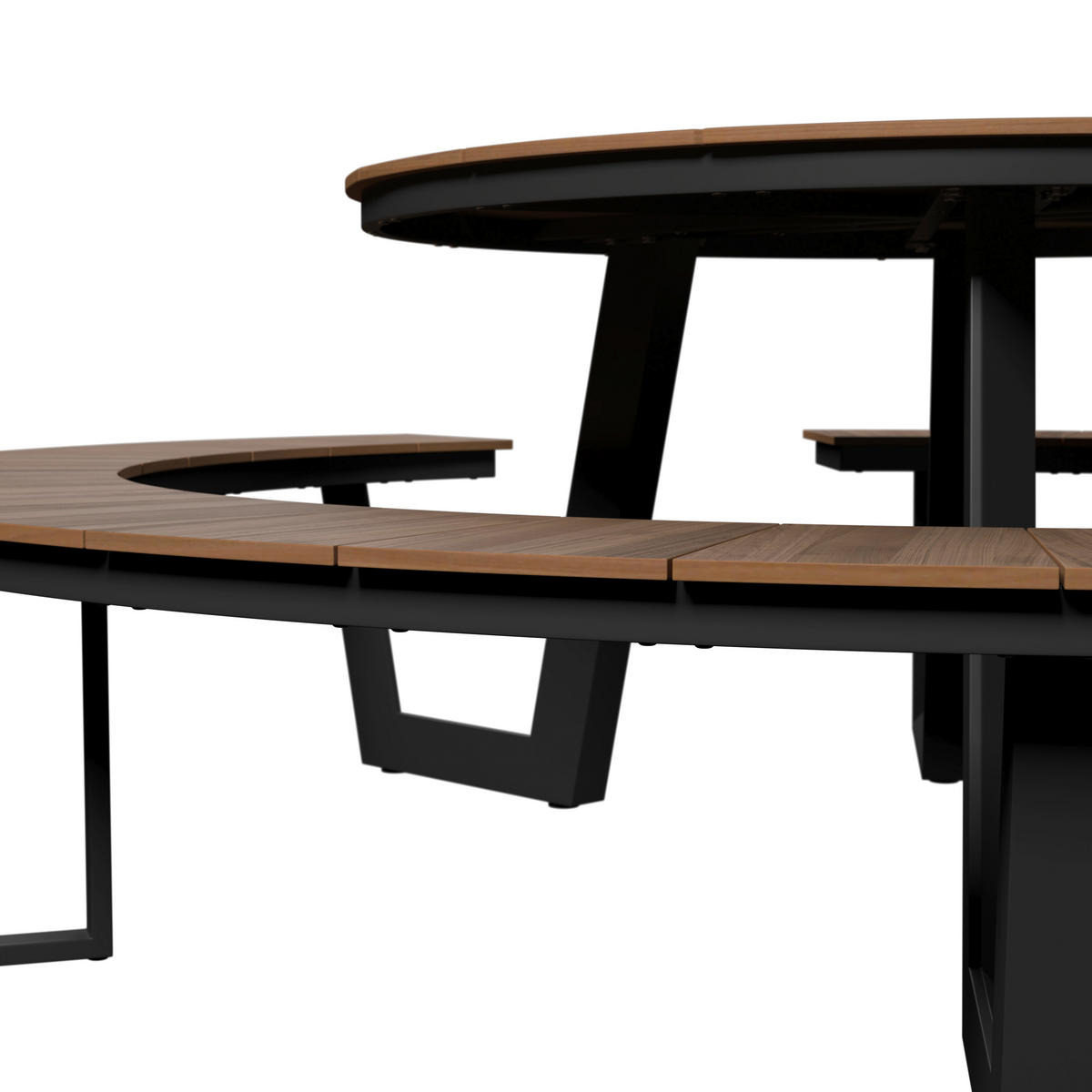 GARTENTISCHGRUPPE  - Anthrazit/Teakfarben, MODERN, Kunststoff/Metall (239/75cm) - Ambia Garden