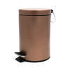 TRETEIMER 5 l  Metall  - Edelstahlfarben/Dunkelbraun, Basics, Kunststoff/Metall (20,5/27,2/20,5cm) - Sadena