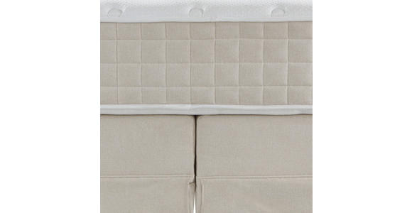 Boxspringbett mit Kontinental Matratze 180x200 Domino - Beige, KONVENTIONELL, Holz (180/200cm) - James Wood
