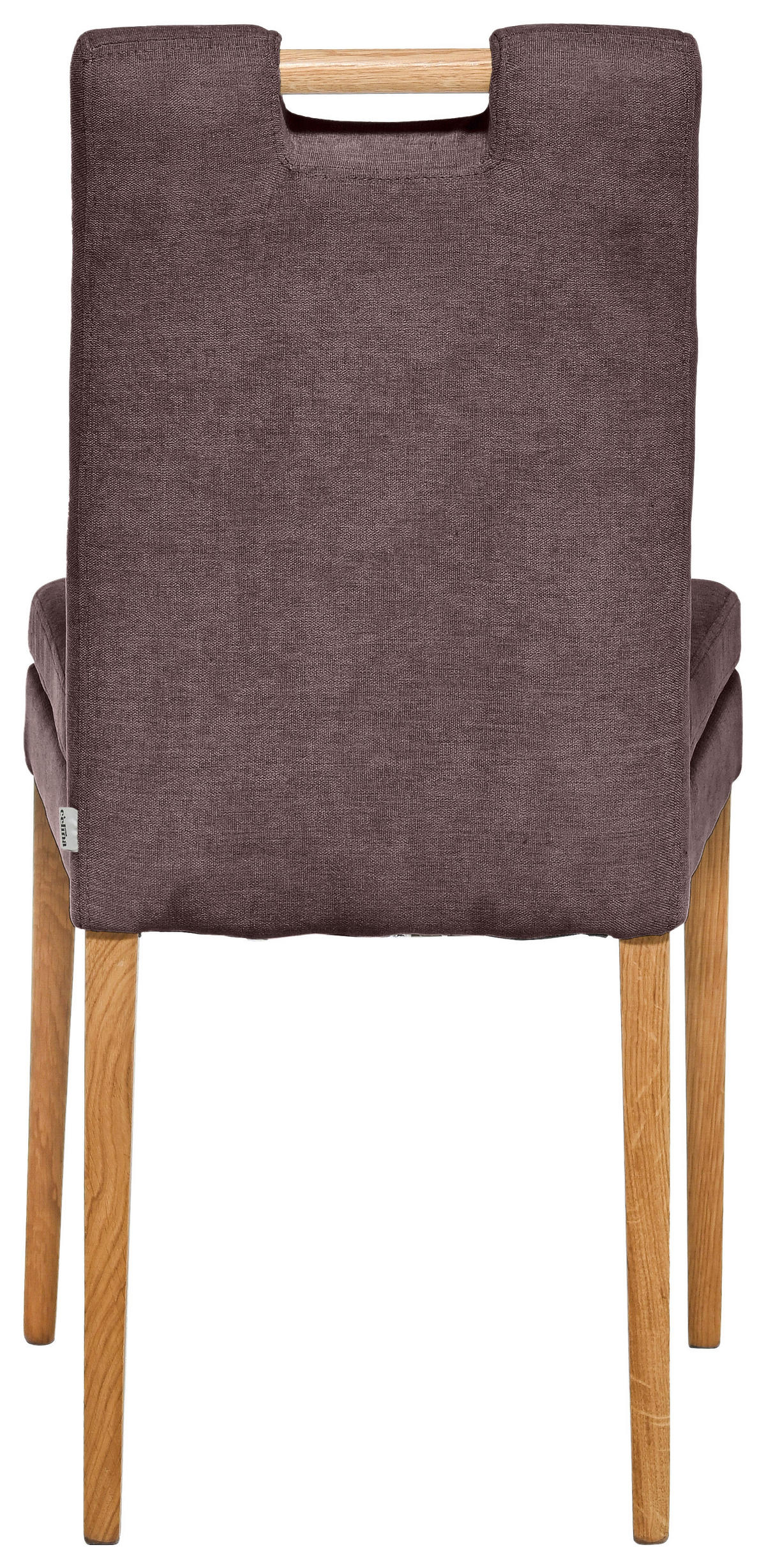 STUHL Webstoff Eichefarben, Weinrot Eiche massiv  - Eichefarben/Weinrot, KONVENTIONELL, Holz/Textil (47/91,5/59cm) - Celina Home