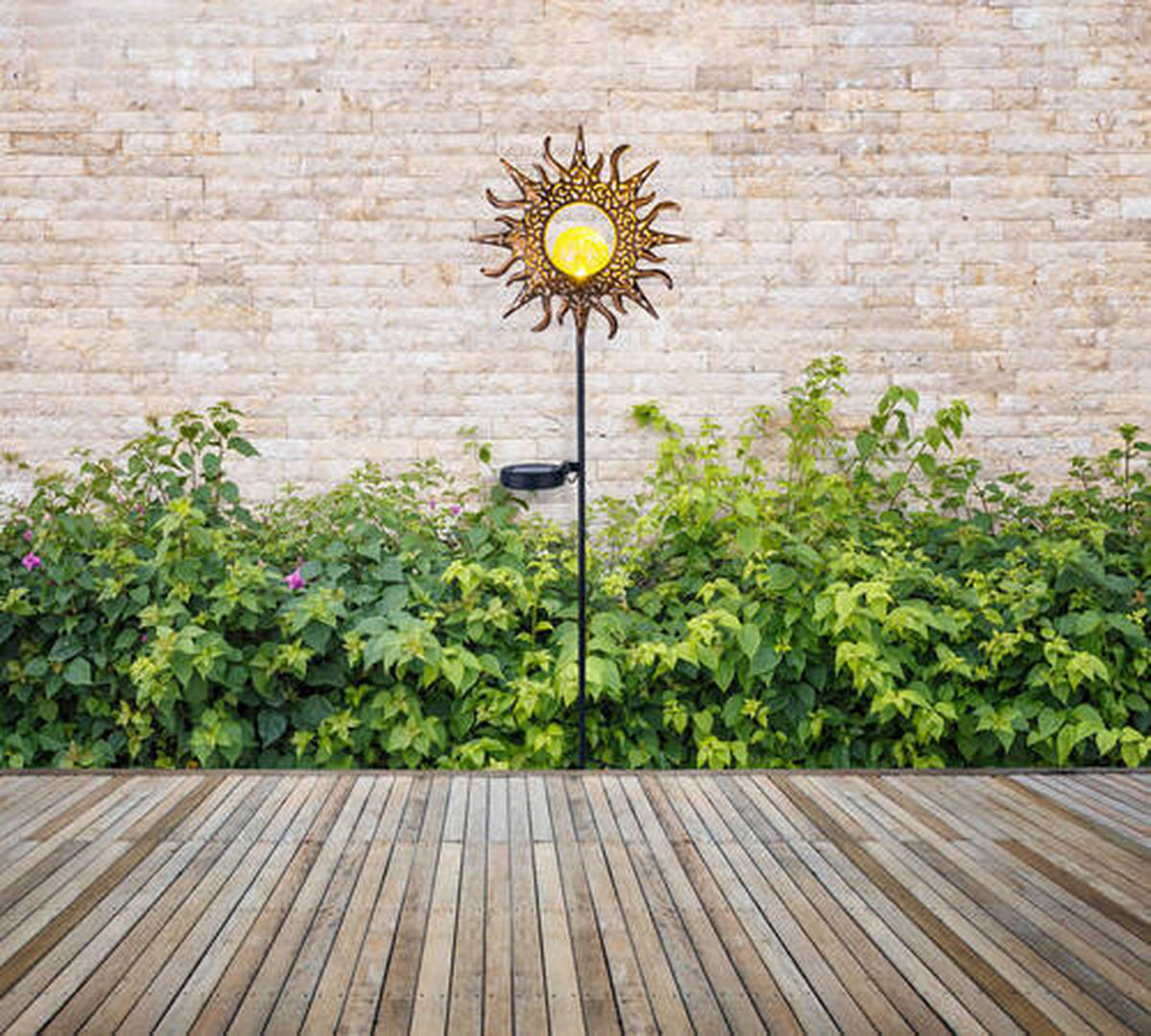 SOLARLEUCHTE - Rostfarben/Transparent, Basics, Glas/Kunststoff (24,2/81,5cm) - Globo