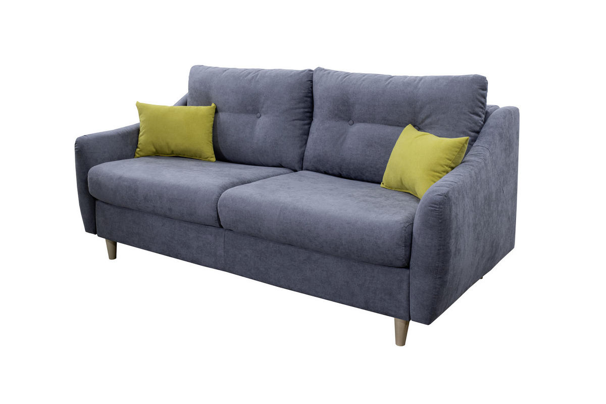 DVOSJED drvo, metal, tekstil  siva    - siva/žuta, Moderno, drvo/metal (190/100/78cm) - Hom`in