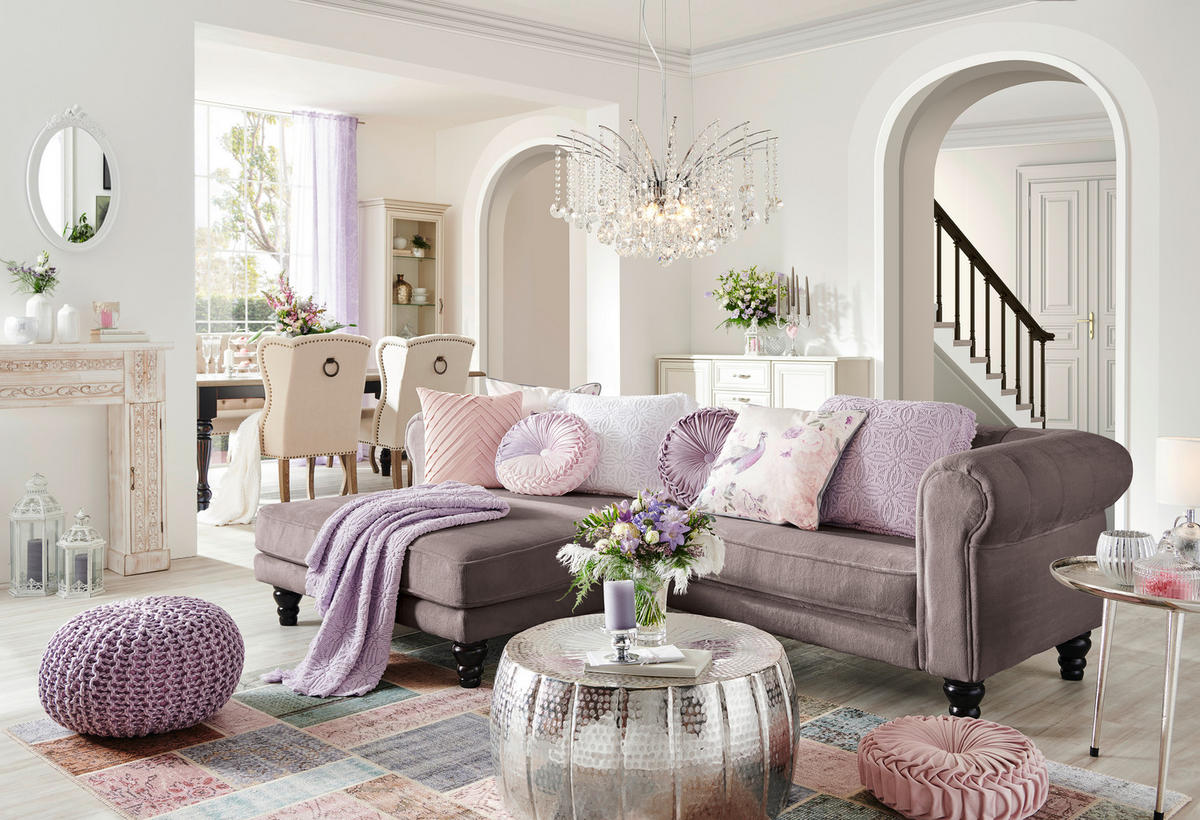 HÖRNSOFFA i plysch lerfärgad  - lerfärgad/mörkbrun, Design, trä/textil (160/260cm) - MID.YOU